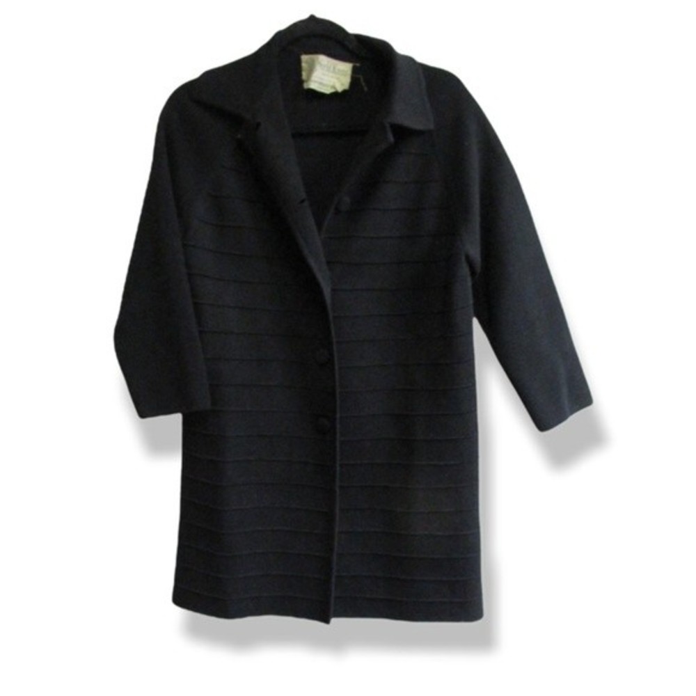 Vintage World Knits Wool Long Cardigan Coat Jacket